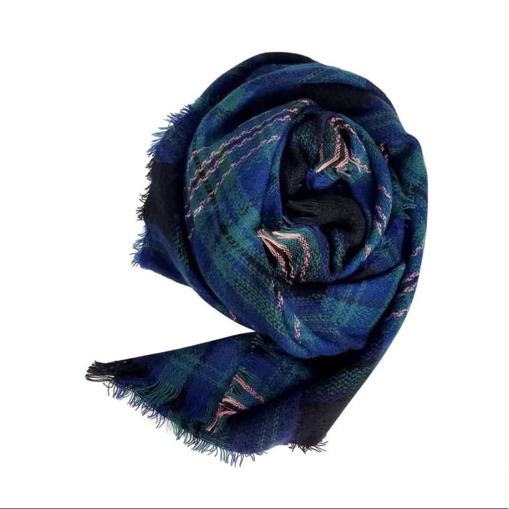 Jewel Plaid Scarf Hat Attack New York - Picture 2 of 3